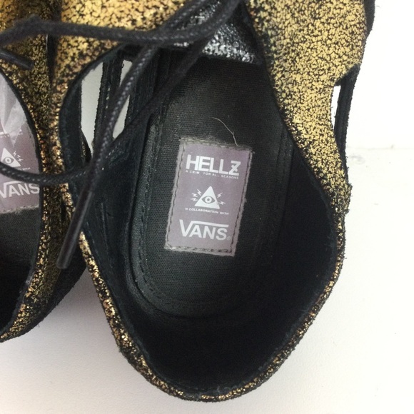 Vans Hellz size 9 Gold Silver and Black - Picture 5 of 6